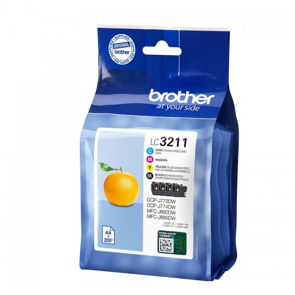 Cartucho Brother Lc3211 200pg Pack 4 Colores